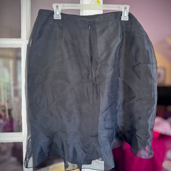 Unger Silk chiffon black Skirt Size 14 like new - Picture 4 of 6